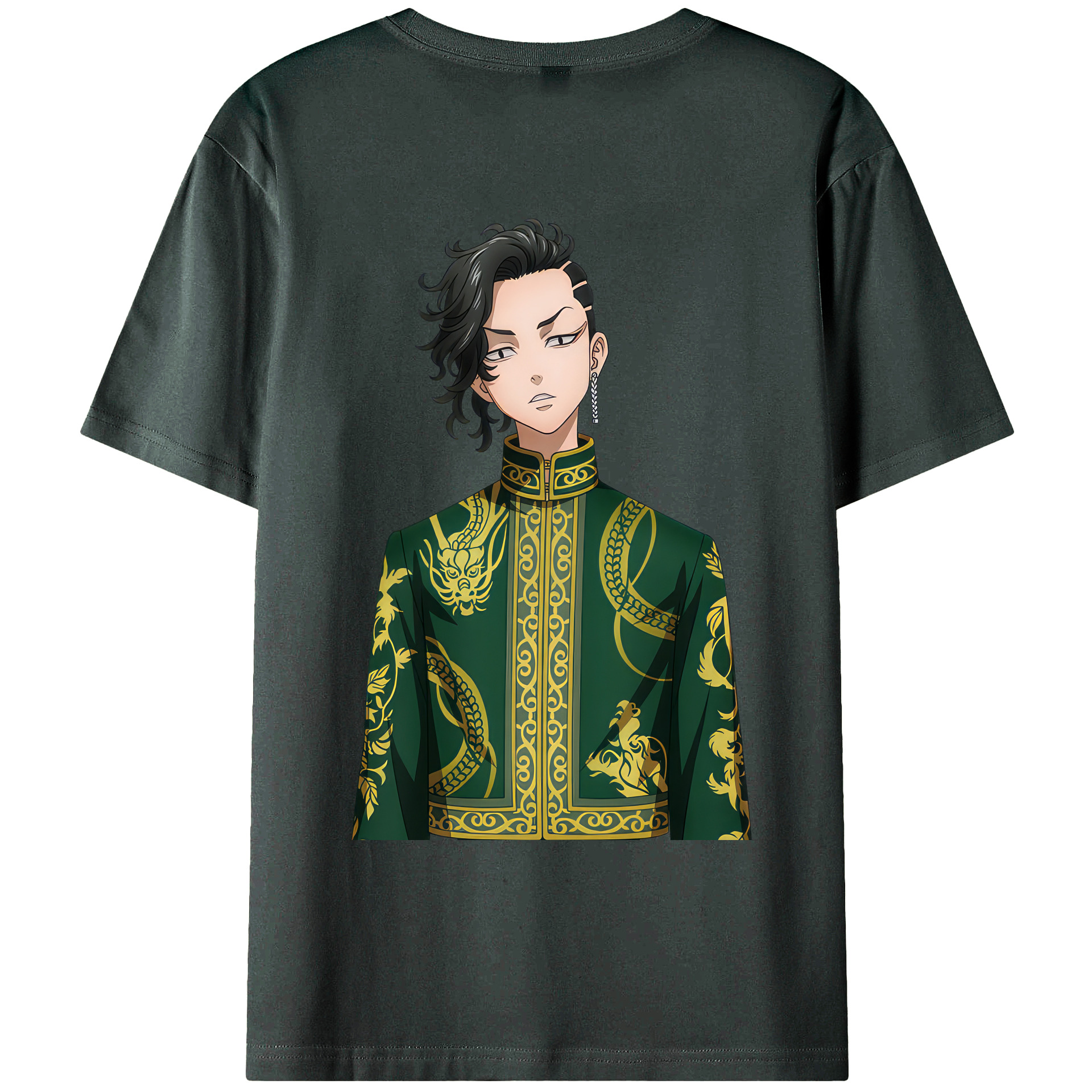 （画像用） 東京リベンジャーズ Tokyo Revengers 綿100％ メンズ半袖Tシャツ（バックプリント） 通気性